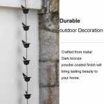 Rain Chains For Gutters Mobile Birds On Cups Rain Chimes Divert Water Away With Attached Hanger Dark Bronze Home D&eacute;Cor Stunning