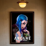Arcane L-LOL Klasikinės animacijos personažo žaidimo plakatas lipnus sieninis vandeniui atsparus namų svetainės miegamojo baro esteti&scaron;kas dekoravimas 21cm&times;30cm NoFrame