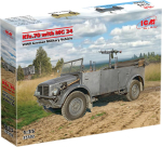 ICM Vokiečių kariuomenės transporto priemonės plastikinis modelis 35502 1/35 Kfz.70 su kulkosvaidžiu MG34 (karinė transporto priemonė) gray