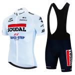 Vyri&scaron;kas dviratininko aprangos komplektas SOUDAL Quick Step Drabužiai 2025 Dviračių drabužiai Vasariniai dviračių mar&scaron;kinėliai Dviratininko striukė Vyri&scaron;ki pavasariniai &scaron;ortai su petne&scaron;omis S