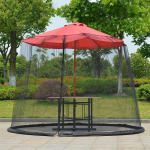 Lauko sodo skėtis stalas ekranas skėtis tinklelis nuo uodų uždangalas, lauko tinklelis nuo uodų pavėsinei, terasos stalui, tinklelis nuo vabzdžių uždangalas Banana Umbrella juoda