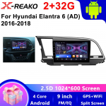 Skirta Hyundai Elantra 2016 - 2018 9 colių IPS QLED ekranas WiFi+4G Bluetooth GPS DSP Android automobilio radijas multimedijos grotuvas 4 core 2GB+32GB CP