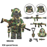 Specialiųjų pajėgų sniego leopardo komandos komandos dėlionės surinkimo žaislai