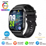 Moteri&scaron;kas i&scaron;manusis laikrodis 2,01 colio AMOLED ekranas Bluetooth skambutis NFC sportinis laikrodis kraujo spaudis muzika moteri&scaron;kas i&scaron;manusis laikrodis Huawei Xiaomi sidabras
