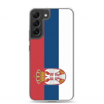 Coque T&eacute;l&eacute;phone &ndash; Samsung &ndash; Galaxy S22 Ultra &ndash; Drapeau Serbie &ndash; Souple &ndash; Daugiaspalvis