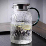 Ledynų ra&scaron;to &scaron;alto vandens ąsotis Stiklinis Kar&scaron;čiui atsparus Didelio borosilikatinio stiklo &Scaron;alto vandens ąsotis Namų ūkio Didelės talpos Sulčių ąsotis Arbatinukas 1500ml