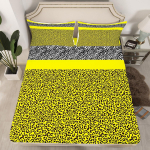 Leopardo vaiki&scaron;ka paklodė su guma, Juodai balta dryžuota lovos užtiesalas su pagalvių užvalkalais, Gyvūnų ra&scaron;to patalynės komplektas berniukų mergaičių kambario dekorui 90x200cm