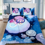 Antklodės užvalkalas Kirbys Star Allies 3D I&scaron;skirtinis Žaidimas Anime Skaitmeninė spauda Lovos patalynės komplektas Antklodė Lova Jaunimui Namų dekoras Vaikams Berniukui Dovana 100x135cm