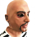 Creepy Party Novelty Helovino kostiumas Vakarėlis Latekso galvos kaukė Realisti&scaron;kas žmogaus veidas (Stiprus Žmogus) One Size