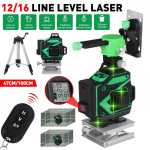 12/16 linijų lazerinis nivelyras 4D žalia &scaron;viesa savaime i&scaron;siniveliavimas 360 horizontalus ir vertikalus kabinamas ant sienos grindims sienai galingas lazerinis nivelyras 6000 mAh 12 line