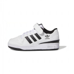 Adidas Forum Low J Balti Juodi Vaiki&scaron;ki Sportbačiai Debesėlio Baltumo Pagrindinės Juodumo IF2651 29 white
