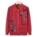 Mama Dėvėti Megztinį Kardiganą Močiutė Pavasario ir Rudens Paltas Vyresnio amžiaus Pavasario ir Rudens Naujas Megztas Megztinis Moterims Laisvi Senų Vyrų Drabužiai 4XL