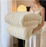 Itin mink&scaron;ta dirbtinio triu&scaron;io kailio skara antklodė Four Seasons &Scaron;ilta ir jauki 200X230 balta