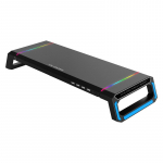 ICE COOREL monitoriaus ir ne&scaron;iojamojo kompiuterio stovas su USB &scaron;akotuvu ir RGB ap&scaron;vietimu