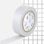 Masking tape quadrill&eacute; - Argent&eacute; - 1,5 cm x 7 m sidabras