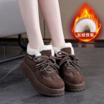 Moteri&scaron;ki storu padu žieminiai rai&scaron;teliais užsegami kailiniai vieni lengvi &scaron;ilti apsaugantys nuo &scaron;alčio pamink&scaron;tinti sniego batai neslystantys dėvėti kasdieniai sportbačiai medvilniniai batai platforminiai batai 40 ruda