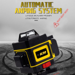 Naujas 4D 16 linijų didelio tikslumo lazerinis lygis, automatinis savaime i&scaron;silyginantis matavimo įrankis, 360&deg; horizontalus ir vertikalus kryžius, žalias lazerinis lygis One battery