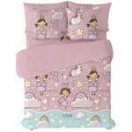 Pierre Cardin Morgana Parure de lit 3 pi&egrave;ces pour lit de 105 cm Rose gryna