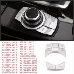 Car Multimedia Buttons Decorstion Cover Trim Sticker Fit For BMW 1 2 series 3 series 4 series 5 series 7 Series X1 X3 X4 X5 sidabras
