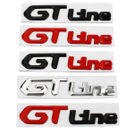 Car Styling GT Line 3D Metal Emblem Automobilio ženklelio Kėbulo lipdukai Sparnas, skirtas Peugeot GT RCZ 308 508 3008 5008 KIA Sportage Picanto E