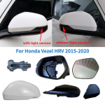 Honda Vezel HRV 2015- Automobilio galinio vaizdo veidrodžio apatinės bazės dangtelis Dangtelis Sparnas Durų &scaron;oninio veidrodžio rėmelis &Scaron;viesos Lempa Stiklas G left side