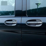 Anglies pluo&scaron;to automobilio durelių rankenos dubens dangtelis, skirtas Mercedes Benz Vito W447 Metris Valente V-Class 2014- stiliaus lipdukas silver handle