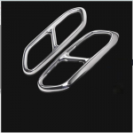 Car-styling 2018  for Volvo xc60 tail throat decorative box xc60 four stainless steel exhaust pipe trim cover 2018-2021 xc60 sidabras