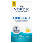 Nordic Naturals, Omega 3, citrina, 690 mg, 60 mink&scaron;tųjų gelių (345 mg viename mink&scaron;tame gelyje)