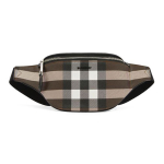 Burberry madinga languota odinė peties rankinė per kūną krūtinės rankinė juosmens rankinė mini vyri&scaron;kos rankinės ruda 80507971 Basic Set (Bag+Dust Bag)