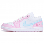 Jordan Air Jordan 1 Atsparūs trinčiai Atsparūs trinčiai Žemi Vintažiniai Krep&scaron;inio Batai Unisex Rožiniai HM3706-141(10 komanda-) 42
