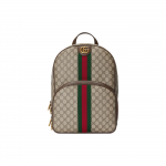 Gucci Ophidia Dvigubo G logotipo Reguliuojama peties rankena Drobės ir odos kuprinė Vyri&scaron;ka kuprinė Smėlio spalvos Ebono 779901-FABYY-9744 Regular Edition,Basic Set (Bag+Dust Bag)