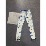 RogueWave New Jeans Vyri&scaron;ka Mada Amerikieti&scaron;ka Gatvės Apranga Retro Plauti Mėlyni Balti Su Skylėmis Žemu Liemeniu Elastingi Siauri Džinsai 28