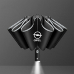 Opel Astra Corsa Grandland Insignia Mokka Vectra Tigra Vivaro Zafira Combo Delica Automatinis sulankstomas skėtis nuo saulės juoda