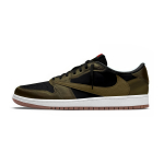 Travis Scott X Jordan Air Jordan 1 Vintažiniai krep&scaron;inio batai Unisex žemi juodi DZ4137-700(Komanda1142-) 35.5 black