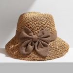 Raffia moteri&scaron;ka kepurė Paplūdimio kepurė moterims vasarinė Panama &scaron;iaudinės rankinės vasara 2020 &scaron;iaudinė arba pintinė kepurė Kibiro formos skrybėlė skrybėlės nuo saulės lankelis nuo saulės 58cm Adjustable chaki