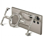 Oatsbasf Besirėminis Metalinis Telefono Dangtelis Samsung Galaxy S24 S23 Ultra Aliuminio Magnetinis Buferis su Magsafe Žiediniu Laikikliu For Galaxy S24+ juoda