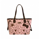 Hello Kitty Peties Rankinė Mielas Retro Leopardų Ra&scaron;to Dizainas Didelės Talpos Parduotuvės Krep&scaron;ys Moterims