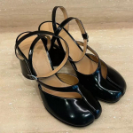 Ins stiliaus Madingi Moteri&scaron;ki Siurbliai su Skeltais Pir&scaron;tais i&scaron; Patentuotos Odos Pavasaris Vasara Stori Auk&scaron;ti Kulniukai Slingbacks Moteri&scaron;ki Tabi Stambūs Laisvalaikio Batai 35
