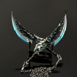 Valorant stiliaus dvigubo a&scaron;mens lydinio modelio žaislas 19cm Metalinis kolekcionuojamas stalo dekoras Nea&scaron;trus Saugus dovanų black