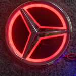 9,5 cm automobilio galinės bagažinės emblema ABS LED ženkliuko &scaron;viesos priedai Mercedes Benz S350 S300L S A B C E klasės GLA GLK ML GL GLC GLE PK9