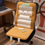 Žiemos &scaron;ildoma biuro sėdynės ir nugaros pagalvėlė - pliu&scaron;inis komfortas bendrabučio kėdėms Upgraded: 95x40 cm (Heated, includes heating pad)