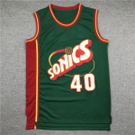 Vyri&scaron;ki krep&scaron;inio mar&scaron;kinėliai Seattle SuperSonics stiliaus 20 35 40 Siuvinėtas komandinio sporto mar&scaron;kinėlis Treniruočių žaidimo apranga XXL