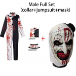 Vyri&scaron;ki Helovino kostiumai Art The Clown Cosplay kostiumas Filmas Terrifierr 2 Kruvinas kombinezonas Vyri&scaron;kas kombinezonas Siaubo apranga XXL black