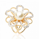 Mada Gėlė &Scaron;aliko Sagtis Vestuvių Segė &Scaron;aliko Laikiklis &Scaron;aliko Papuo&scaron;alas Madingas Subtilus auksas