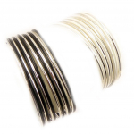 Les Tr&eacute;sors De Lily [L5250] - 2 bracelets 'Chor&eacute;graphie' noir blanc juoda