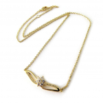 Les Tr&eacute;sors De Lily [N6841] - Collier Plaqu&eacute;-Or 'Sissi' blanc dor&eacute;