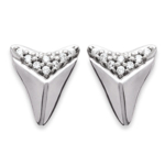 Les Tr&eacute;sors De Lily [P9401] - Boucles argent 'Boho' argent&eacute; (rhodi&eacute;) - 10x7 mm