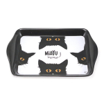 Les Tr&eacute;sors De Lily [A1083] &ndash; mažas melamino padėklas &bdquo;Cats&ldquo; juodai baltas (Miau) - 21x14 cm juoda