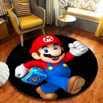 Animacinis filmas Mario Bros apvalios zonos kilimėliai Svetainės grindys Kilimėlio kambario dekoras Namų kilimėliai Žaisti Kilimėlis Mielas Kilimėlis Kilimas Anime Kilimėliai 100cm