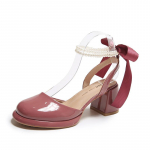 Moteri&scaron;ki sandalai Lolita Summer Square Toe Klasikiniai moteri&scaron;ki Mary Janes Auk&scaron;takulniai Prabangūs Vakarėlio Batai Lakinė oda